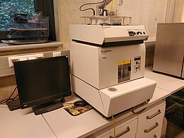 SediGraph III x-ray absorption particle size analyser for accurate determination of particle size distribution of fine-grained sediments such as clays